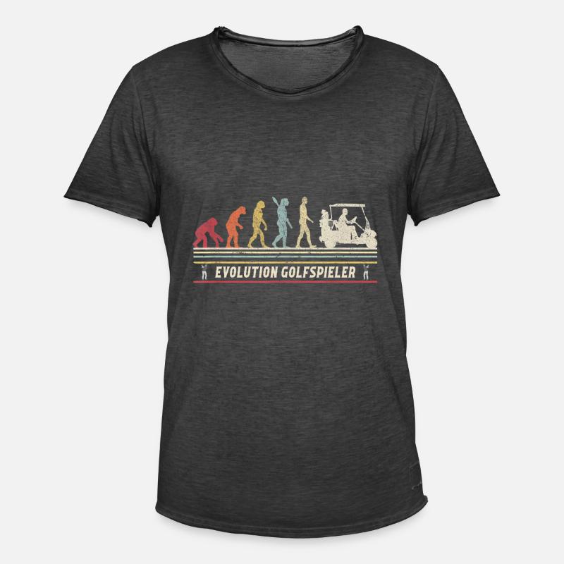 Evolution Golf retro - Men's Vintage T-Shirt - washed black