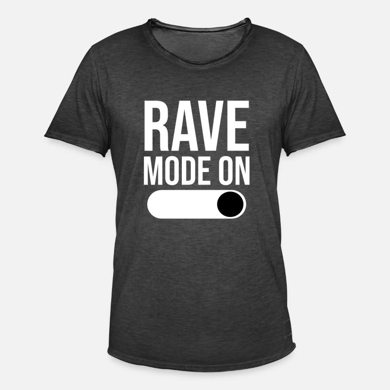 Rave Mode On Techno Raver - Männer Vintage T-Shirt - Vintage Schwarz