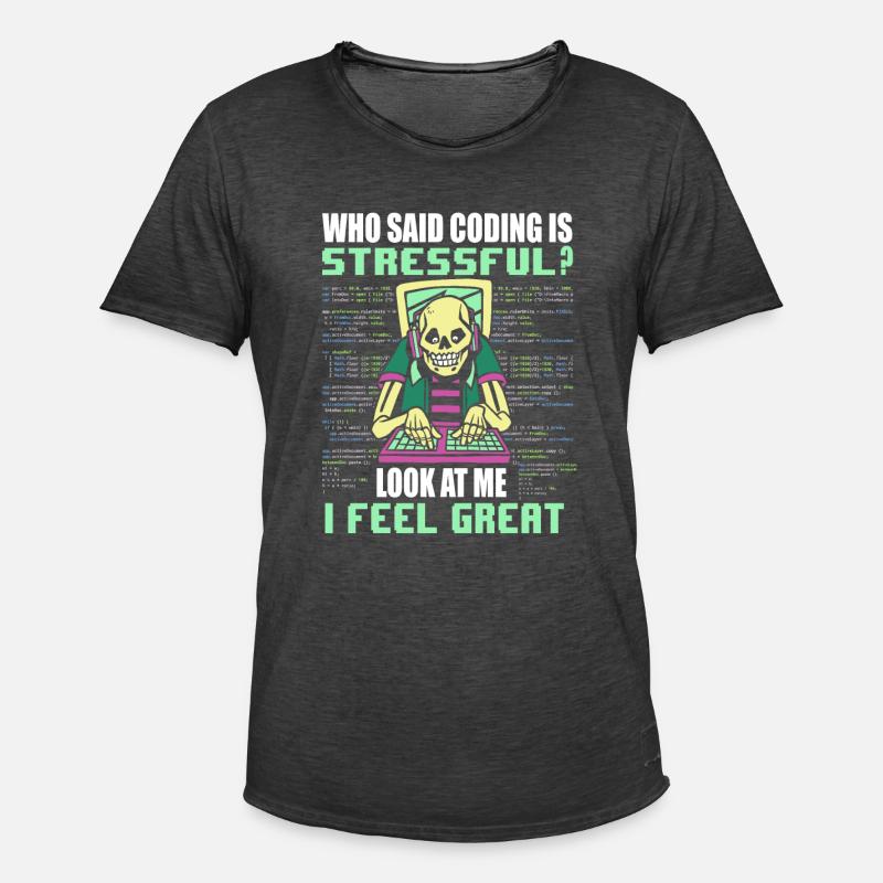 Computer Programmer Computer Programming - Männer Vintage T-Shirt - Vintage Schwarz