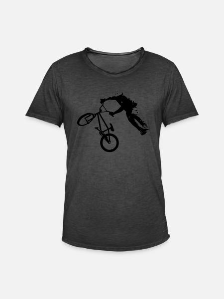 DIRT JUMP BMX - Men's Vintage T-Shirt - washed black