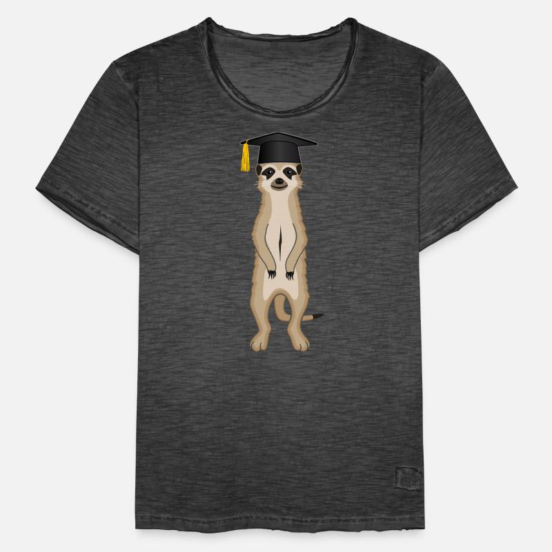 Bachelor Master Studium Abschluss Erdmännchen Männer Vintage T-Shirt