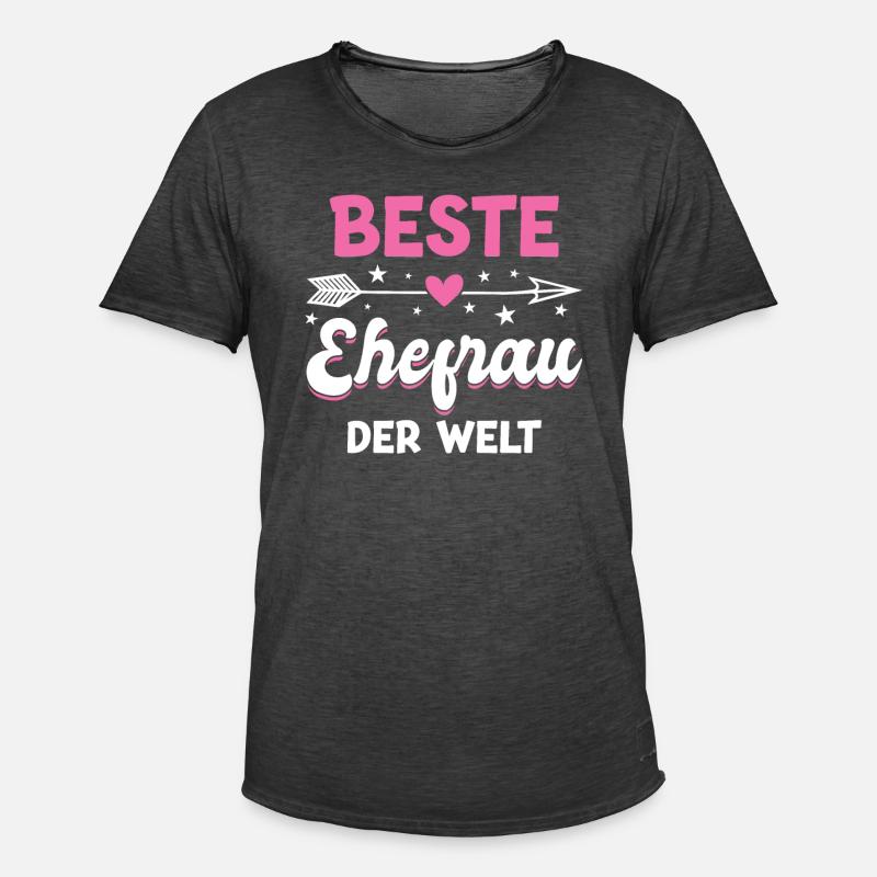 Beste Ehefrau Ehemann Ehefrau Geschenk - Männer Vintage T-Shirt - Vintage Schwarz