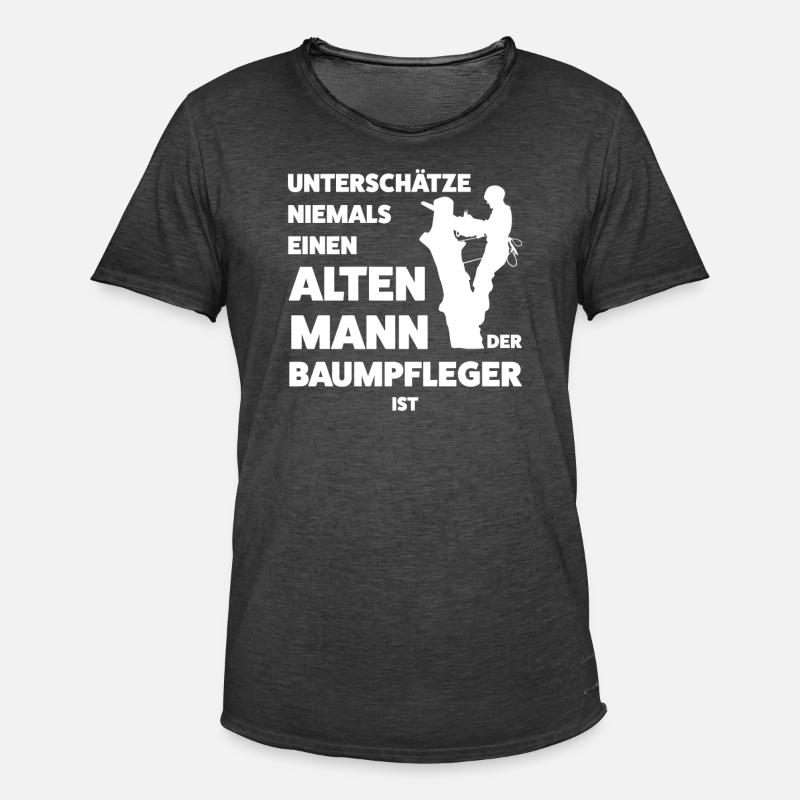 Baumpfleger Arborist Baumkletterer Geschenk - Männer Vintage T-Shirt - Vintage Schwarz