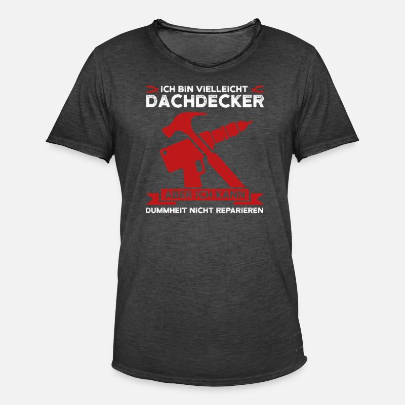 Dachdecker Beruf Dachdeckerei Geschenk - Männer Vintage T-Shirt - Vintage Schwarz