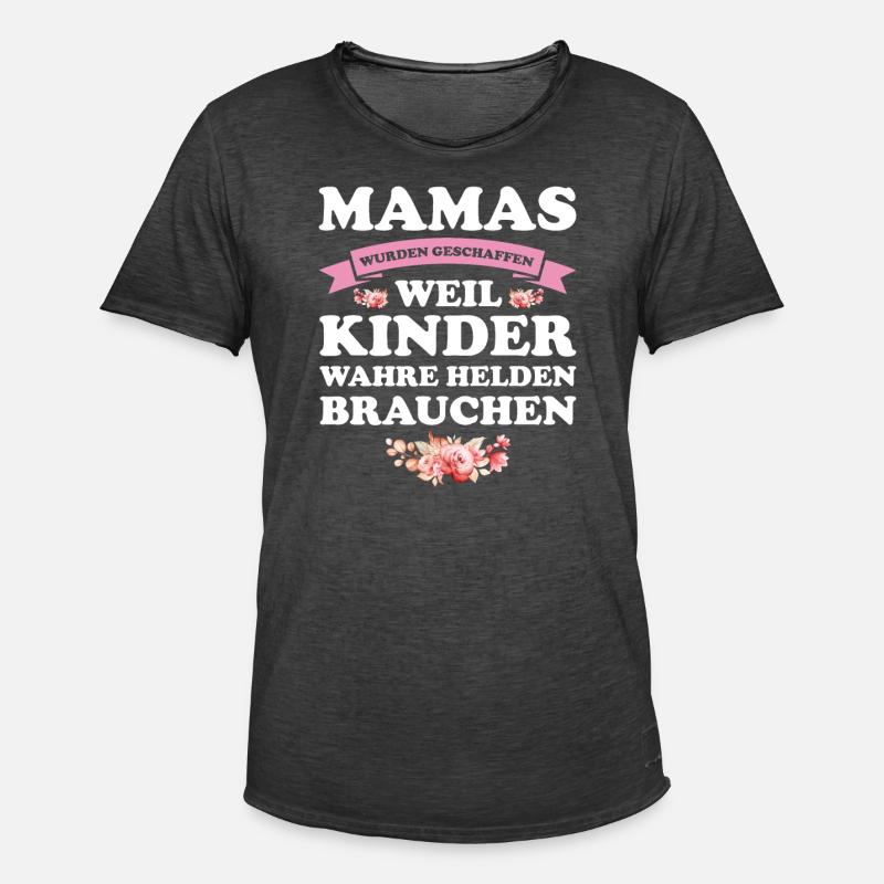 Mutter Mama Kinder Geschenk - Männer Vintage T-Shirt - Vintage Schwarz