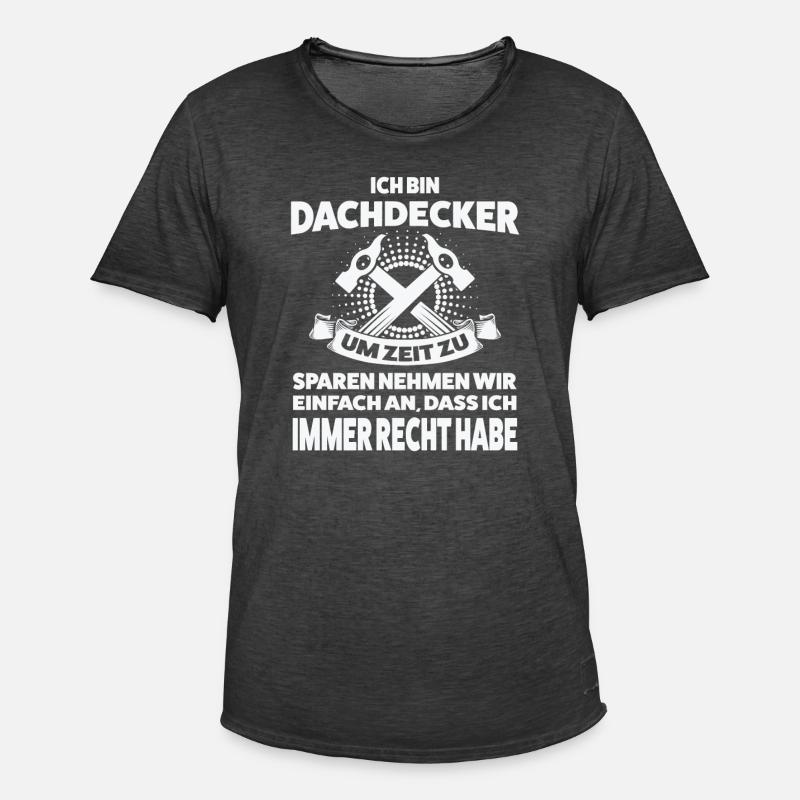 Dachdecker Beruf Dachdecken Geschenk - Männer Vintage T-Shirt - Vintage Schwarz