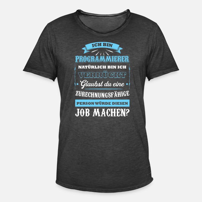 Programmierer Beruf Coder Geschenk - Männer Vintage T-Shirt - Vintage Schwarz