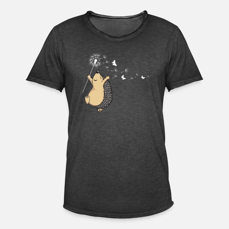 Igelkott igelkott igelkott - Vintage-T-shirt herr - vintagesvart
