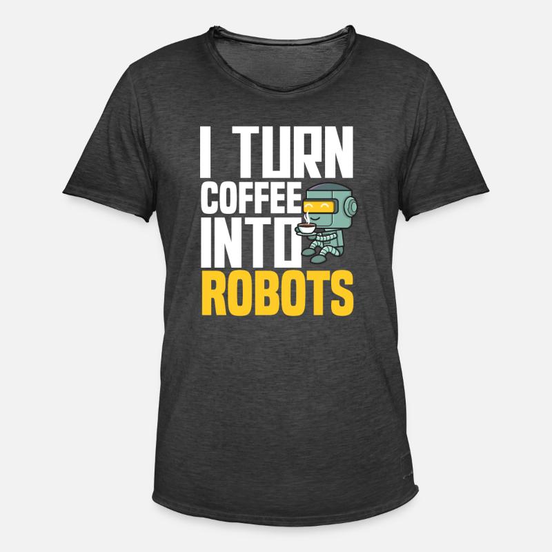 Robotics Robot Programmer - Men's Vintage T-Shirt - washed black
