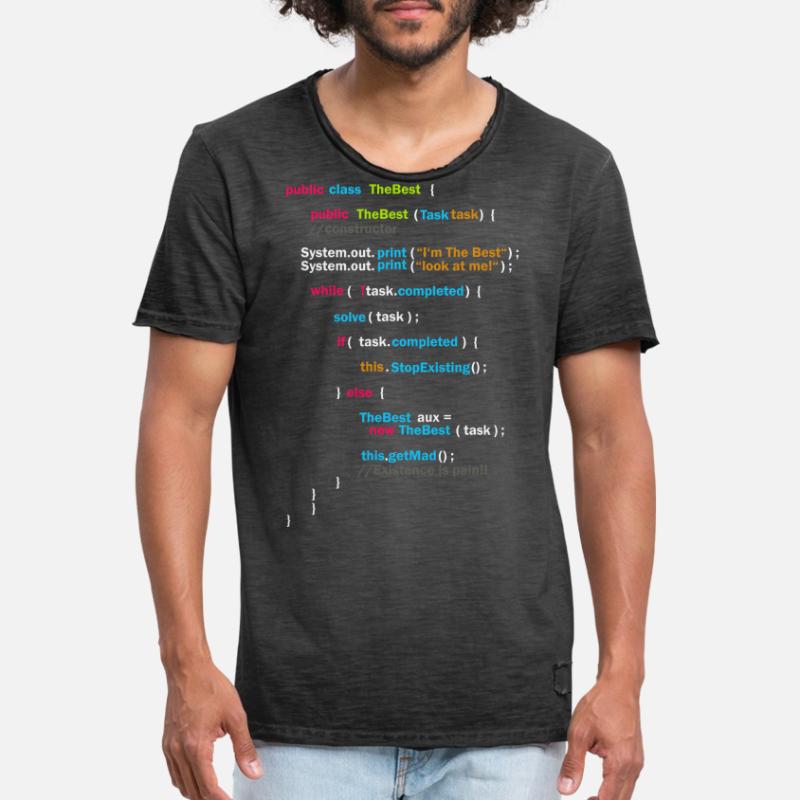 Code du programme - The Best | Code T-shirt vintage Homme