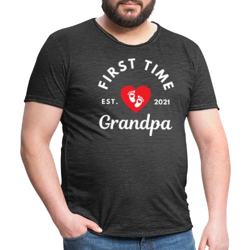 First time grandpa 2021 - Vintage-T-skjorte for menn
