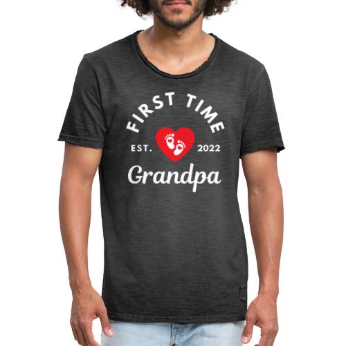 First time grandpa 2022 - Vintage-T-skjorte for menn