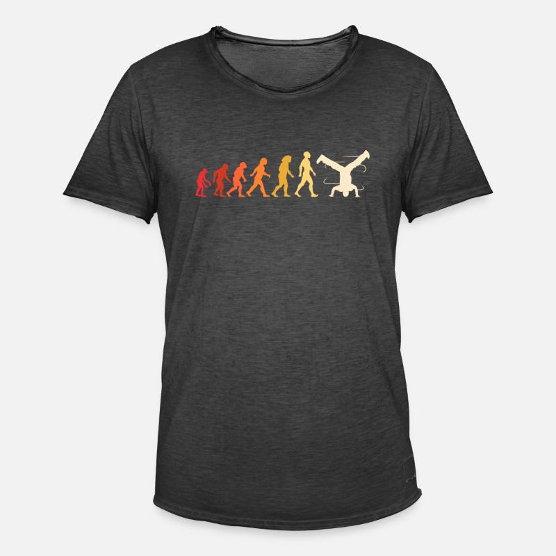 Breakdance Hip Hop Breakdancer Evolution - Männer Vintage T-Shirt - Vintage Schwarz
