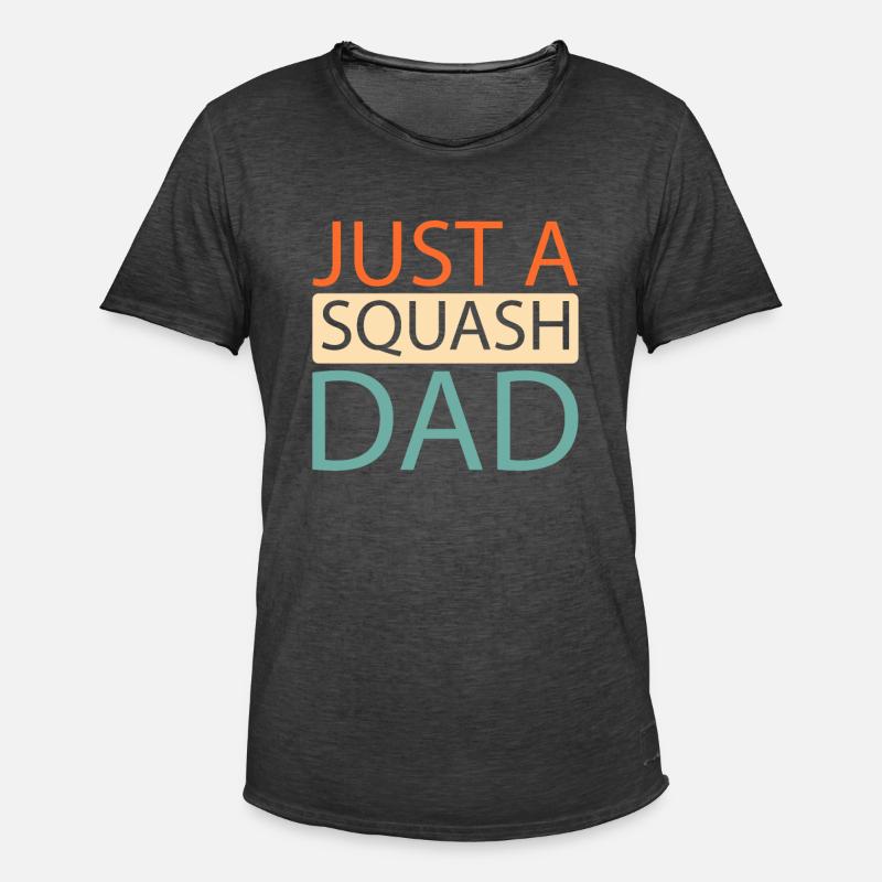 Squash Just A Squash Dad - Männer Vintage T-Shirt - Vintage Schwarz
