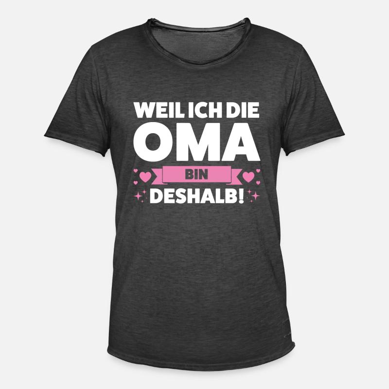 Oma Großmutter Omi Geschenk - Männer Vintage T-Shirt - Vintage Schwarz