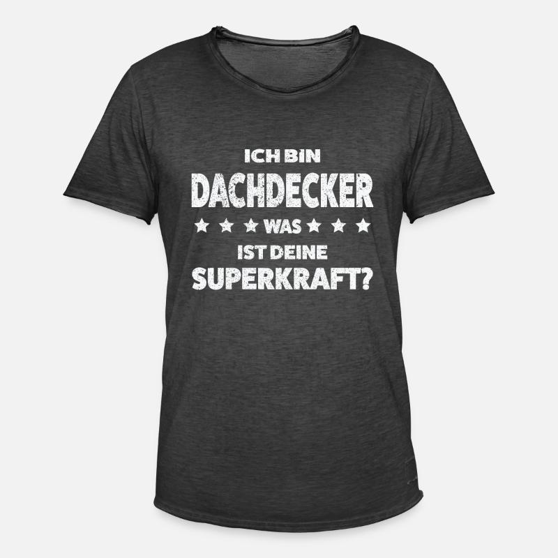 Dachdecker Beruf Dachdecken Geschenk - Männer Vintage T-Shirt - Vintage Schwarz