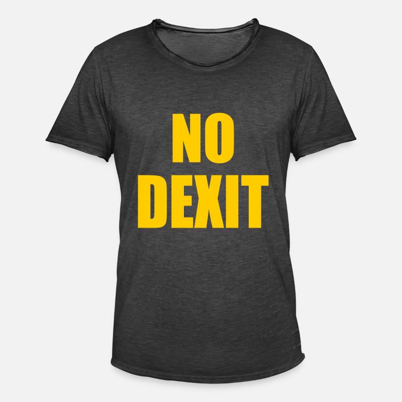 No dexit - Männer Vintage T-Shirt - Vintage Schwarz