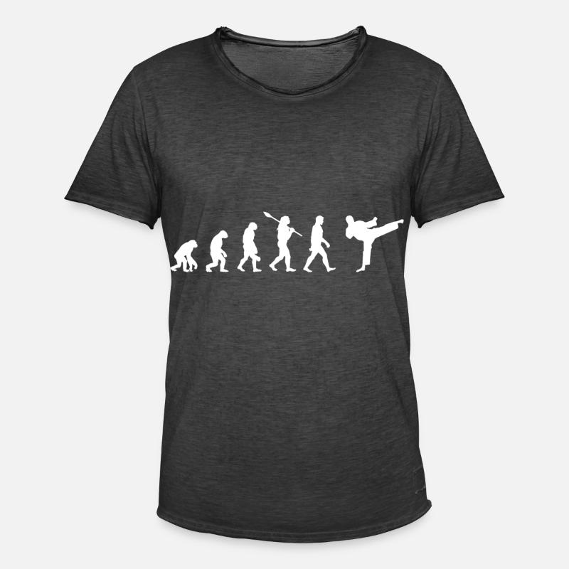 Taekwondo Evolution - Männer Vintage T-Shirt - Vintage Schwarz