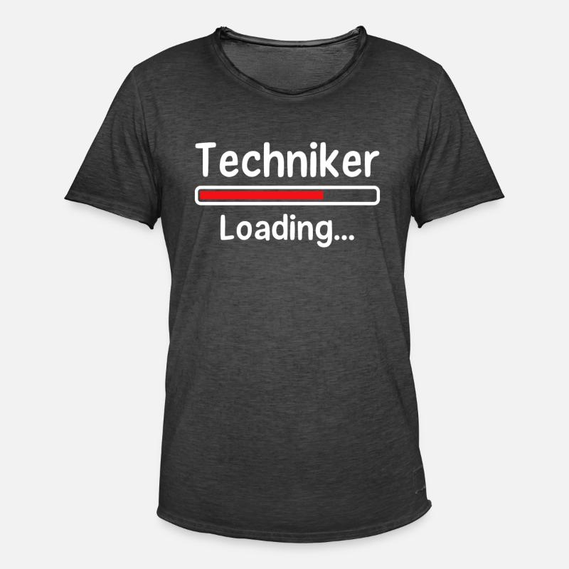 Techniker loading... - Männer Vintage T-Shirt - Vintage Schwarz