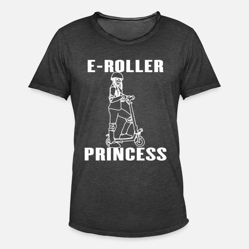 Elektro Roller Prinzessin E-Roller Geschenkidee - Männer Vintage T-Shirt - Vintage Schwarz