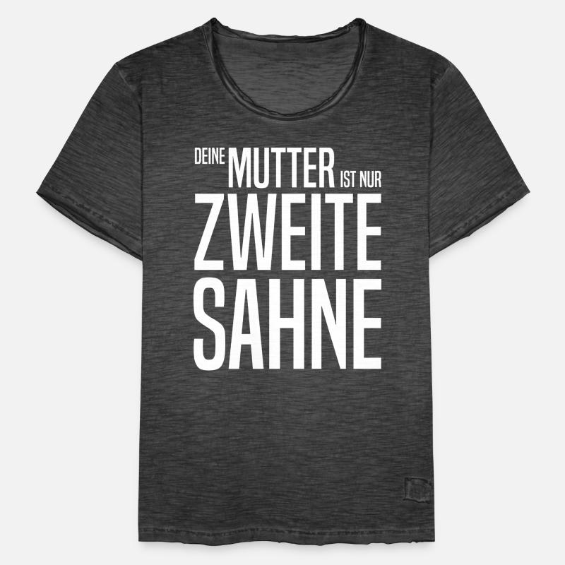 Deine Mutter Mudda Provokarion Spruch Männer Vintage T-Shirt