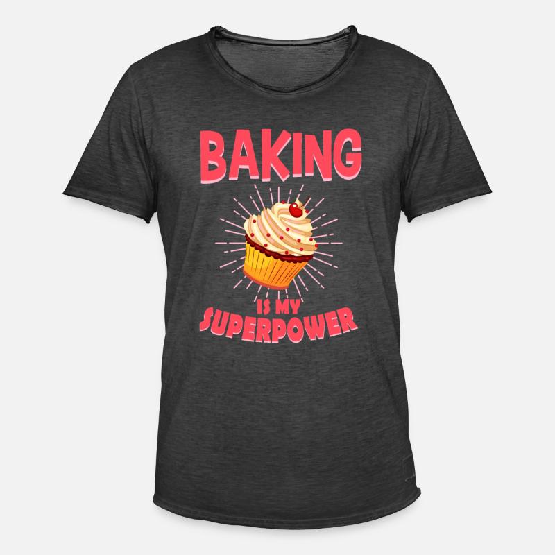 Backen Bäcker Cupcake Geschenk - Männer Vintage T-Shirt - Vintage Schwarz