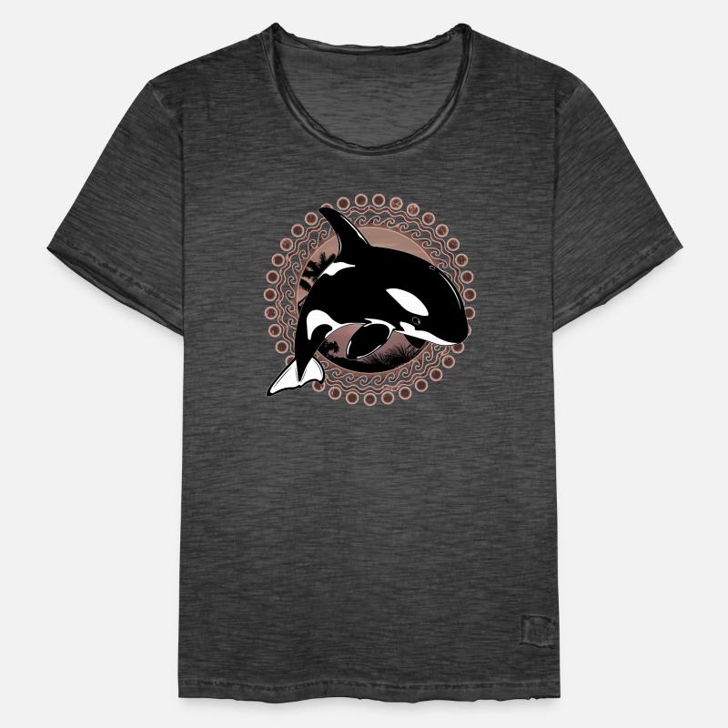 Orca Killerwal Männer Vintage T-Shirt