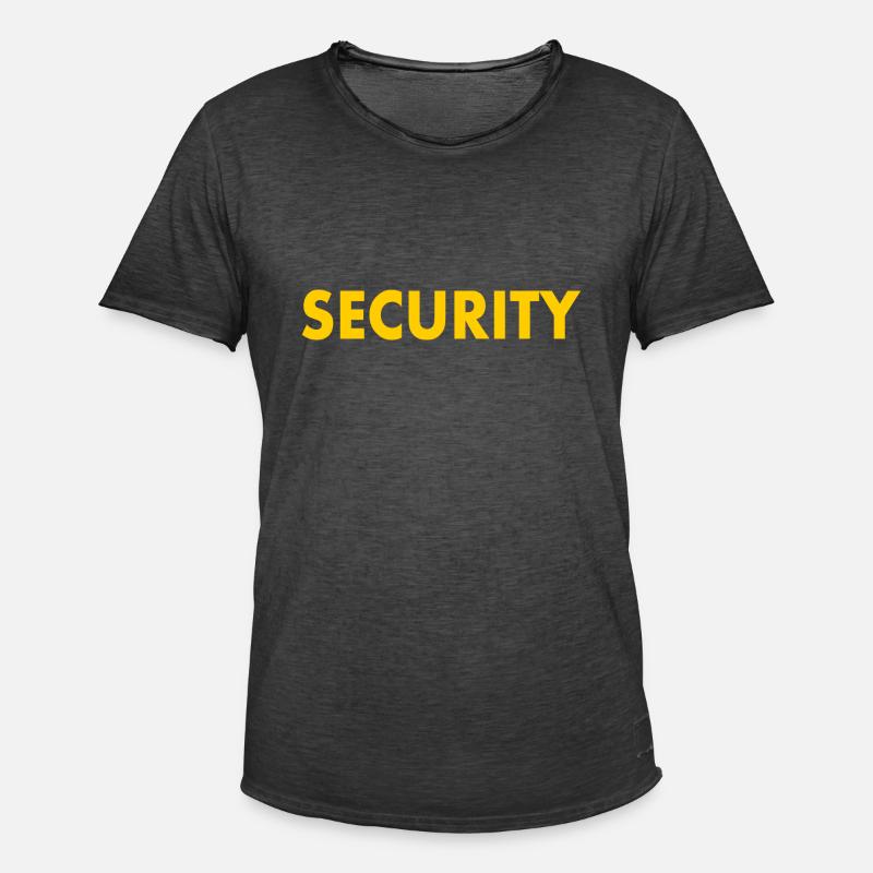 Security - Männer Vintage T-Shirt - Vintage Schwarz