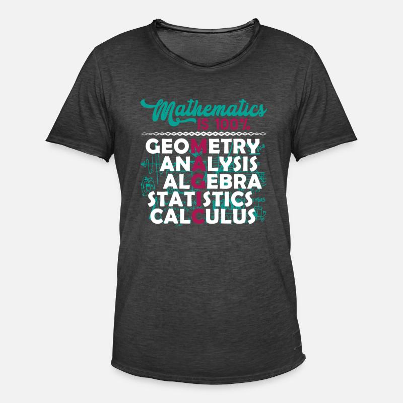 Mathematician Mathematician Mathematics Is Magic - Men's Vintage T-Shirt - washed black