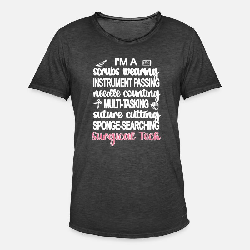 Surgical-technical assistant operating room technician - Men's Vintage T-Shirt - washed black