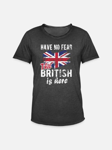 British Great Britain Origin British flag - Men's Vintage T-Shirt - washed black