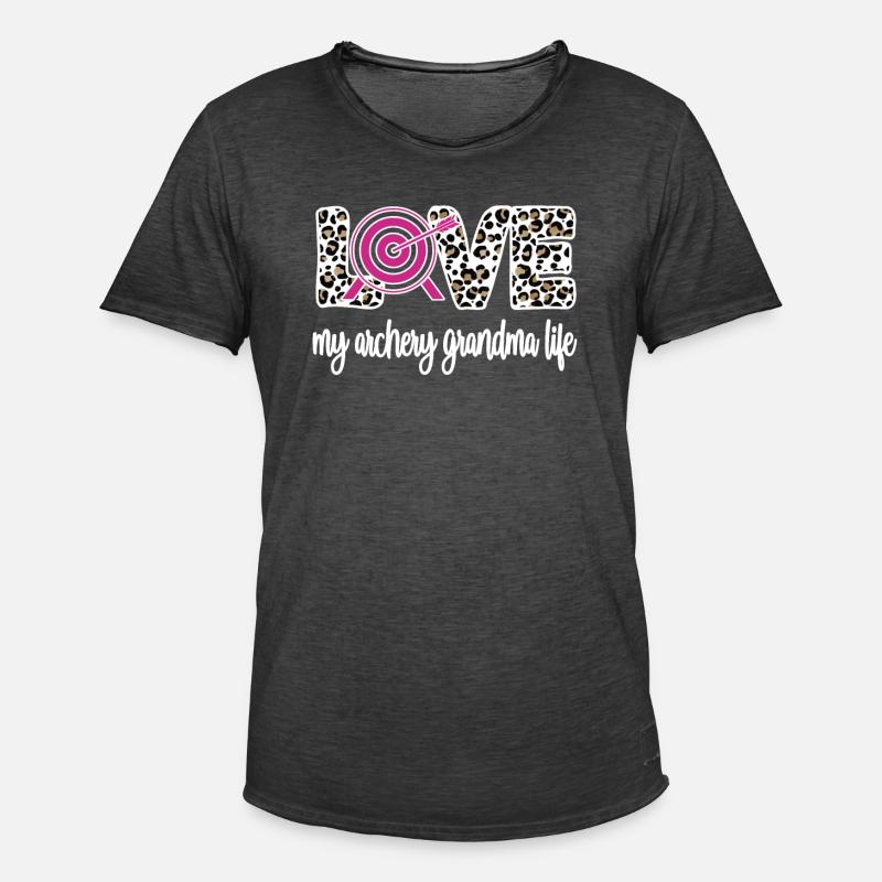 Bogenschießen-Großmutter Von Bogenschützen Oma - Männer Vintage T-Shirt - Vintage Schwarz
