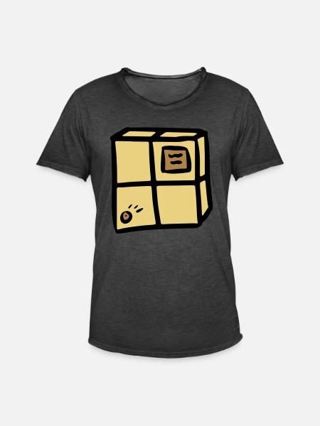 Package - Men's Vintage T-Shirt - washed black