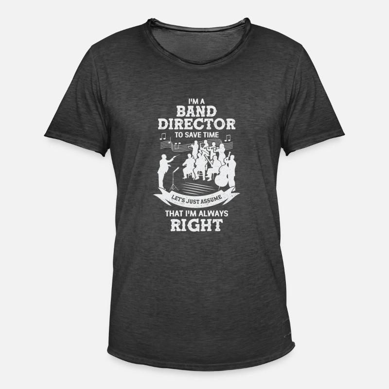 Dirigent Dirigieren Orchester Geschenk - Männer Vintage T-Shirt - Vintage Schwarz