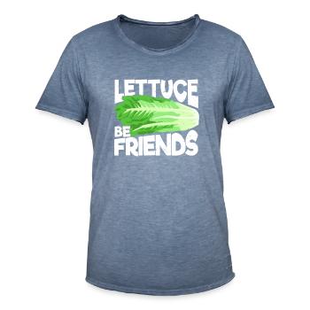 Garden Gardening Lettuce Gardener Gift - Men's Vintage T-Shirt - vintage denim - Front - Jose (178cm)