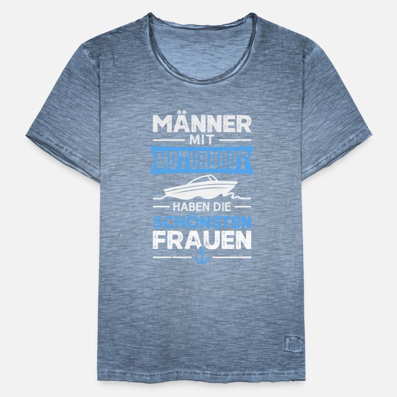 Motorboot Bootfahren Bootsfahrer Boot Männer Vintage T-Shirt