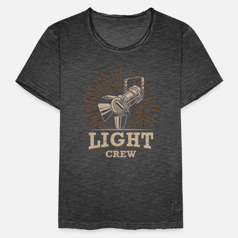 LIGHT CREW Cadeau de technicien en éclairage rétro T-shirt vintage Homme