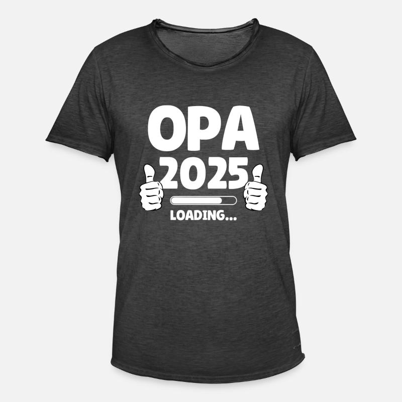 Opa 2025 Loading - Männer Vintage T-Shirt - Vintage Schwarz