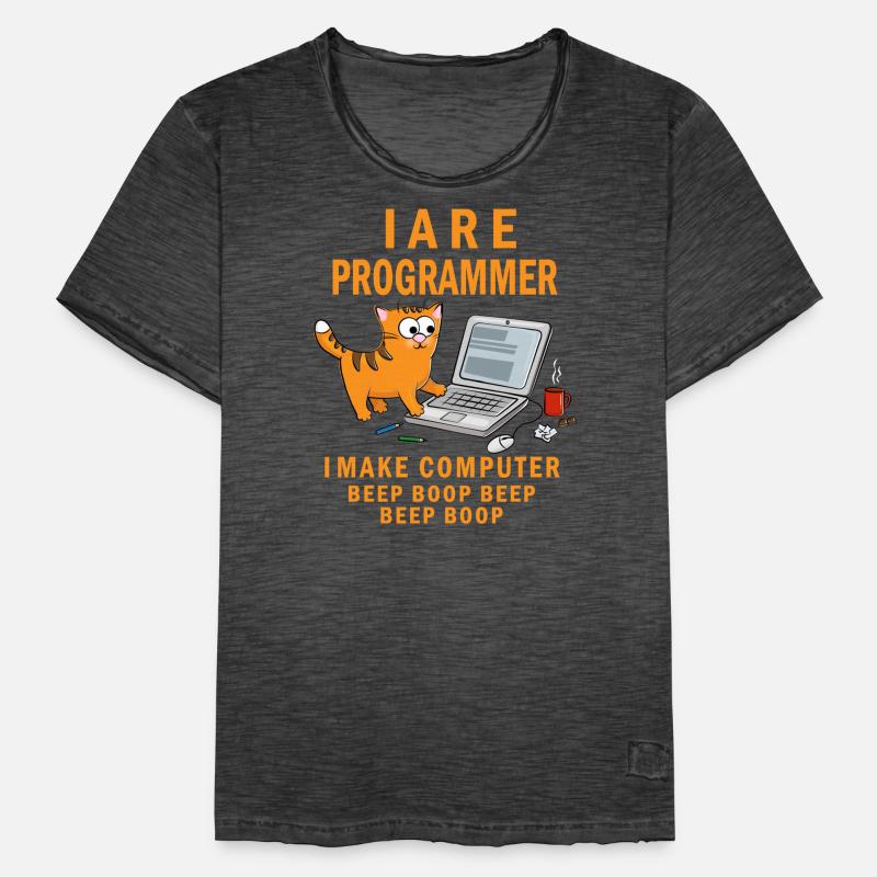 I Are Programmer I make Computer Beep Boop Männer Vintage T-Shirt