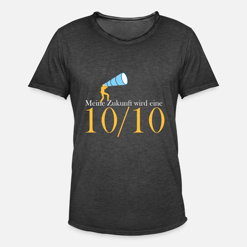 Meine Zukunft wird eine 10/10 - Männer Vintage T-Shirt - Vintage Schwarz