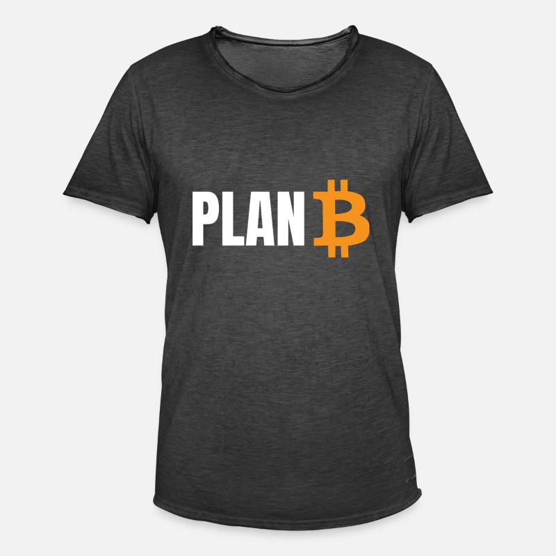 Plan B Bitcoin - Men's Vintage T-Shirt - washed black