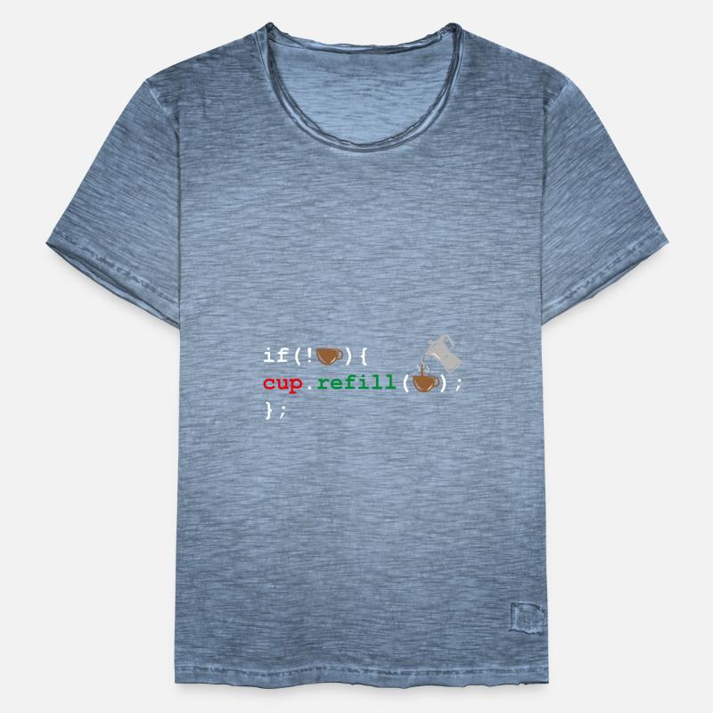 Programmierer Geschenk Kaffee Koffein Coden Code Männer Vintage T-Shirt
