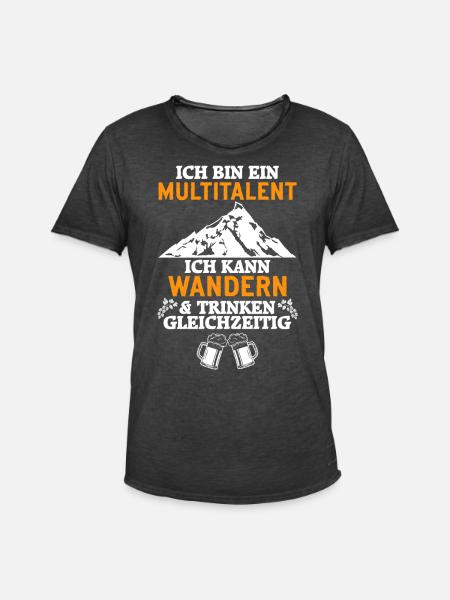 Wander Multitalent Geschenkidee - Männer Vintage T-Shirt - Vintage Schwarz