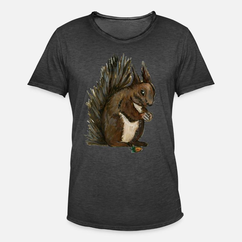 Eichhörnchen Eichhörnchen eichhörnchen esquilo Haselnuss - Männer Vintage T-Shirt - Vintage Schwarz