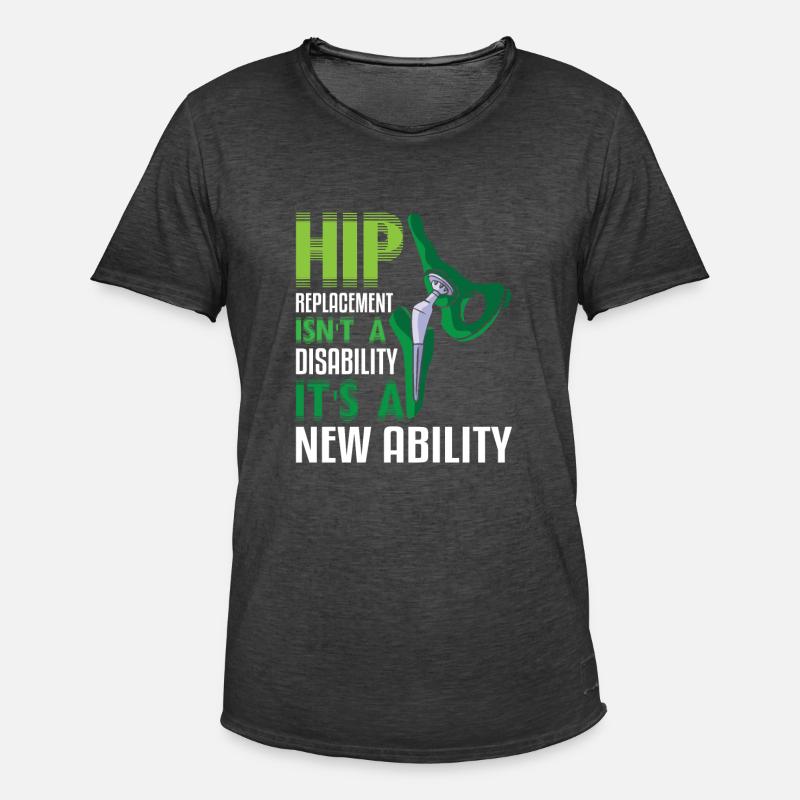 Hip Replacement Isn't a disability - Männer Vintage T-Shirt - Vintage Schwarz