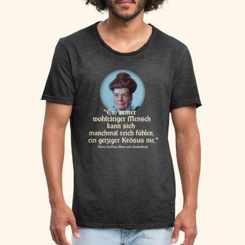 Sprüche T-Shirt Design Zitat über Geiz - Männer Vintage T-Shirt