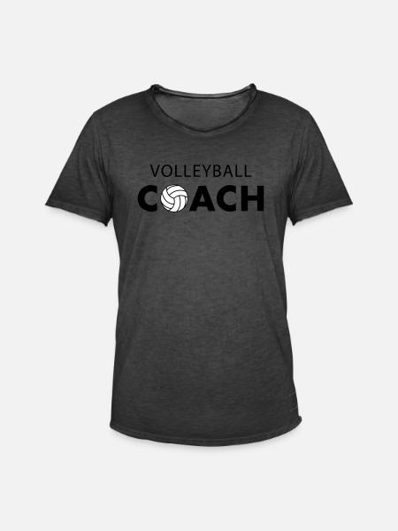 Volleyball Coach - Männer Vintage T-Shirt - Vintage Schwarz