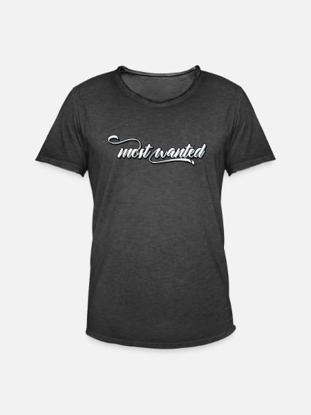 most wanted - Men's Vintage T-Shirt - washed black