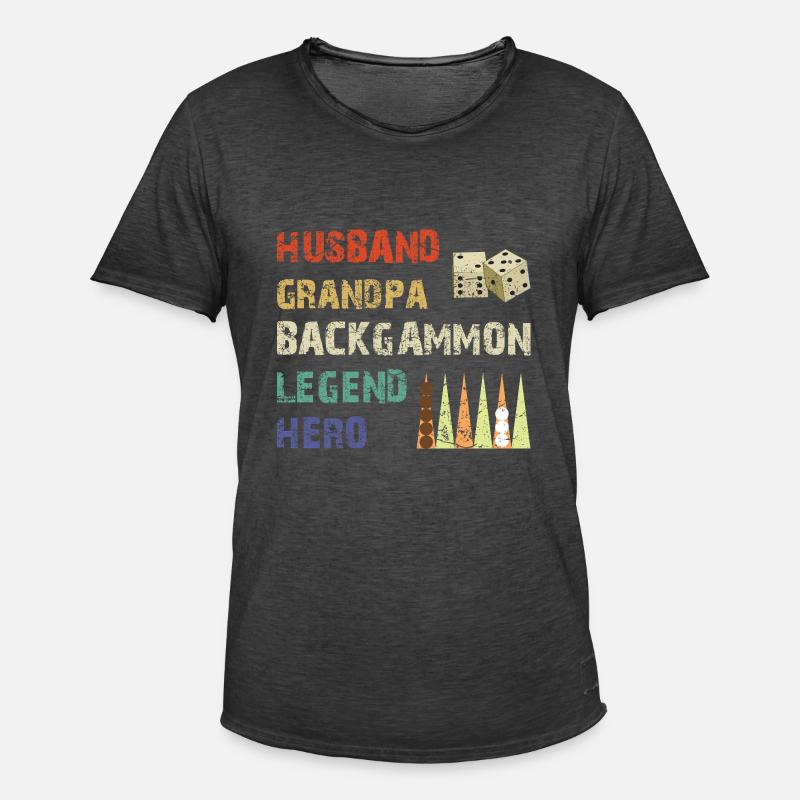 Backgammon Spiel - Männer Vintage T-Shirt - Vintage Schwarz