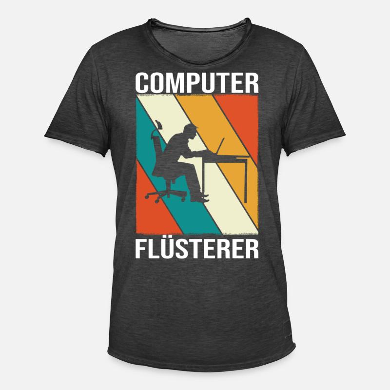 Programmierer Informatiker Informatik - Männer Vintage T-Shirt - Vintage Schwarz